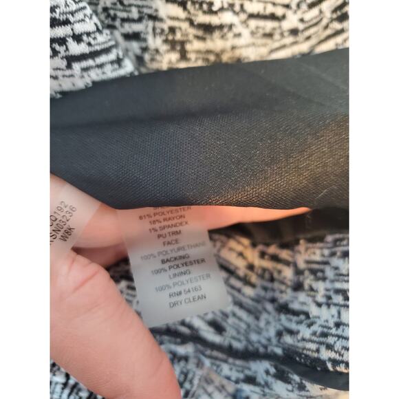 Calvin Klein Black/White Knit Open Style Blazer Jacket, XL - Picture 6 of 6